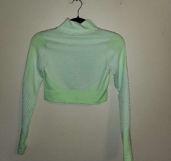 Daisy Seamless Textured Knit Zip Front Track Top Jacket - Picture 3 of 4